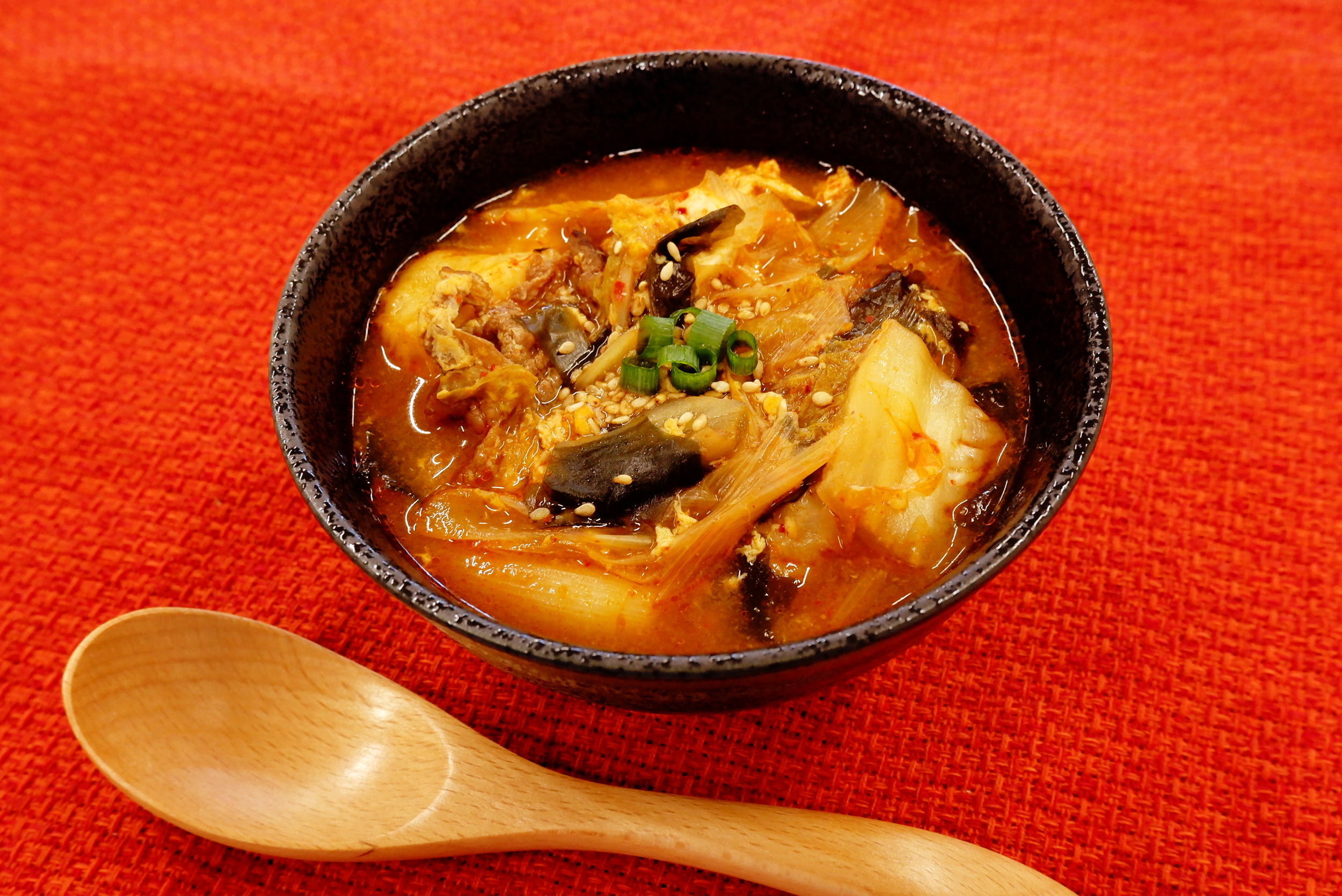 韓国風餅入りスープ