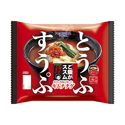 とうふすうぷ　ご飯がススムキムチ味