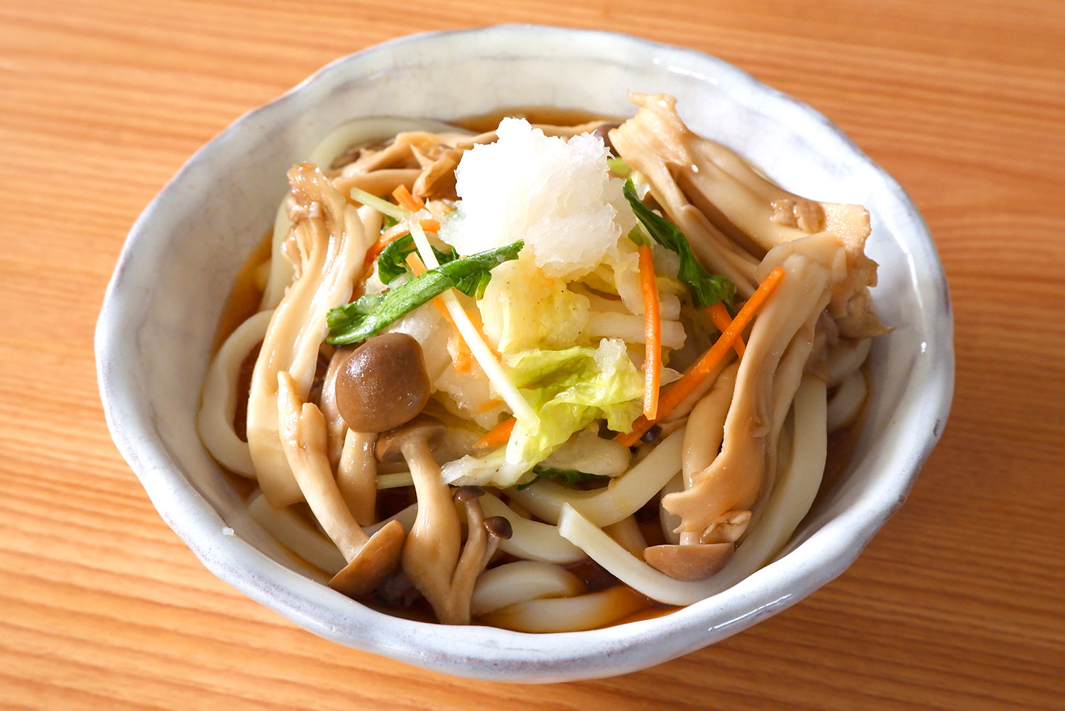 バター香る きのこたっぷりみぞれうどん
