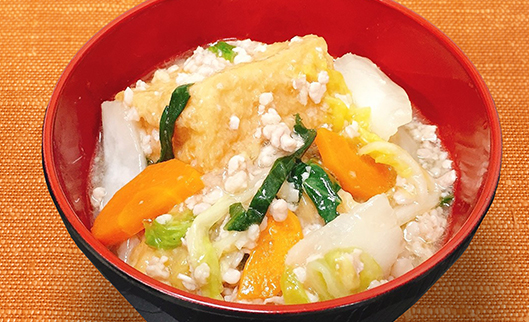 鶏そぼろと厚揚げのあんかけ
